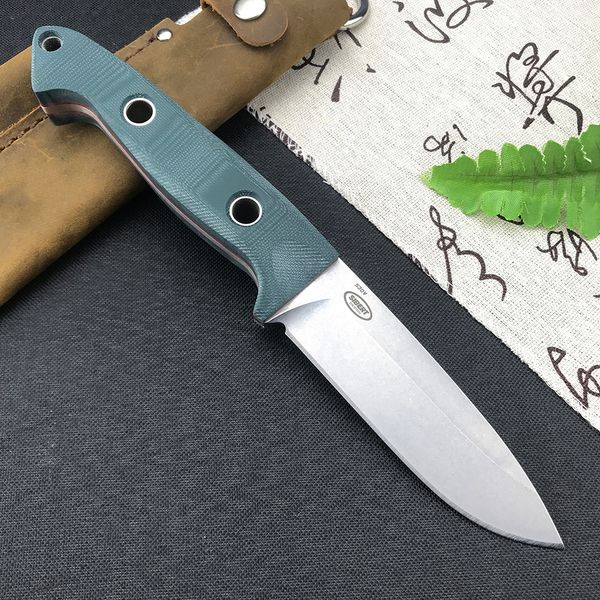 BM 162 Bushcrafter Tactical Fixed Blade Knife S30v Blade G10 Handle With Leather Cowhide Sheath Sharp Sturdy Outdoors Self-Defense Survival Knife 15002 535