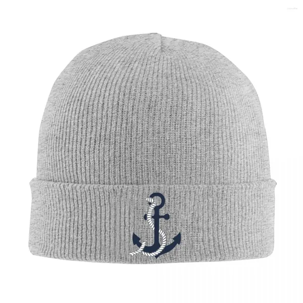 Berretti nautici blu ancore cappello lavorato a maglia berretto autunno inverno cappelli caldo capitano da strada berretto da marinaio uomo donna