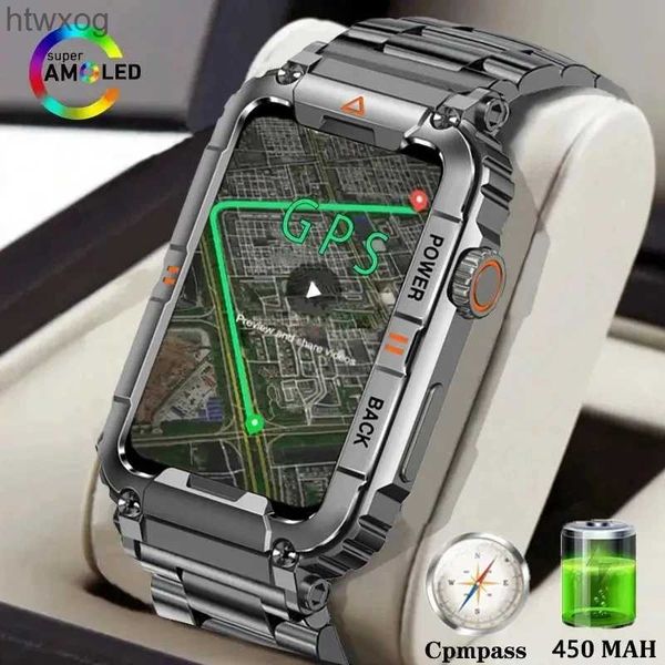 Smart Watches 2023 Neue Smart Watch Männer Militär Gesundheitsmonitor Für Android IOS Sport Fitness Uhren IP68 Wasserdichte Bluetooth Anruf Smartwatch YQ240125