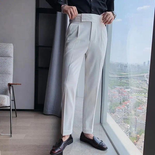 Calças masculinas 2024 kpop moda estilo harajuku fino ajuste calças soltas todo o jogo esporte casual coreano cilindro reto sweatpants