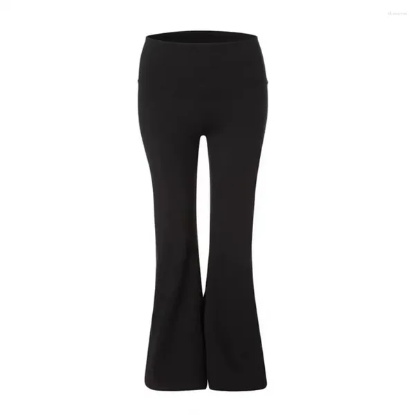 Calças femininas flared calças de cintura alta lã térmica para mulheres quentes veludo esportes leggings resistente streetwear