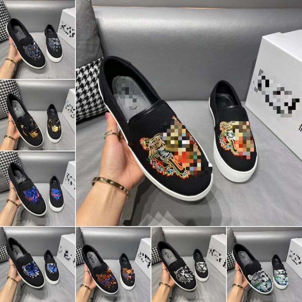 Toddler ayakkabıları Tiger Casual Siyah Kırmızı Tasarımcı Loafers Kadınlar Yürüyüş Leisure Keno Ayakkabı Erkek Loafer Açık Koşucu Eğitmenler Kadın Spor Ayakkabıları 723 Yeni Stil Moda