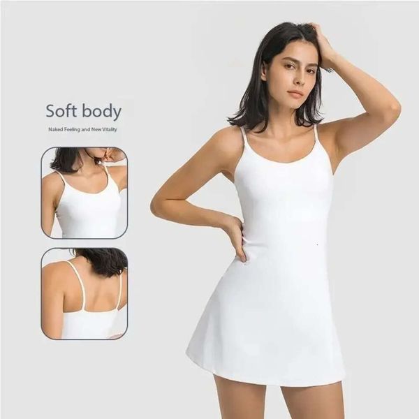 Lu Align Sling Saia de tênis sexy leve vestido esportivo de golfe ao ar livre marca Yoga Lu Lemon LL 2024