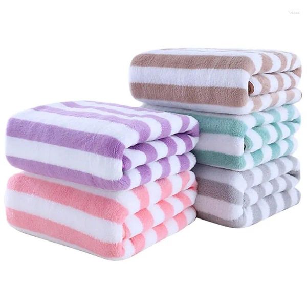 Havlu 35x75cm basit çizgiler emici hızlı kurutma banyo setleri yumuşak yetişkinler yüz el havlu banyo mikrofiber yüzer