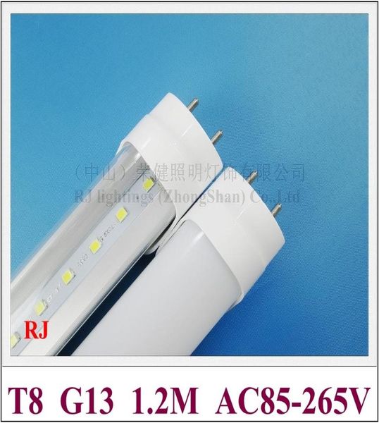 T8 lâmpada led tubo luz led tubo fluorescente lâmpada t8 g13 1200mm 4ft 20w driver de corrente constante dentro ac85v265v input8749463