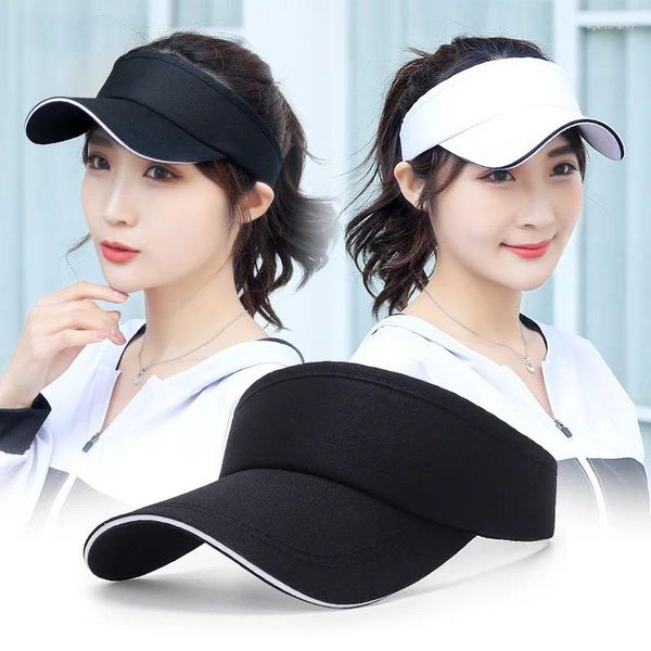 Berets Damen Tennis Caps Sonne Sport Visier Hut Für Männer Frauen Laufen Strand Baseball Einfarbig Großhandel Golf Hüte