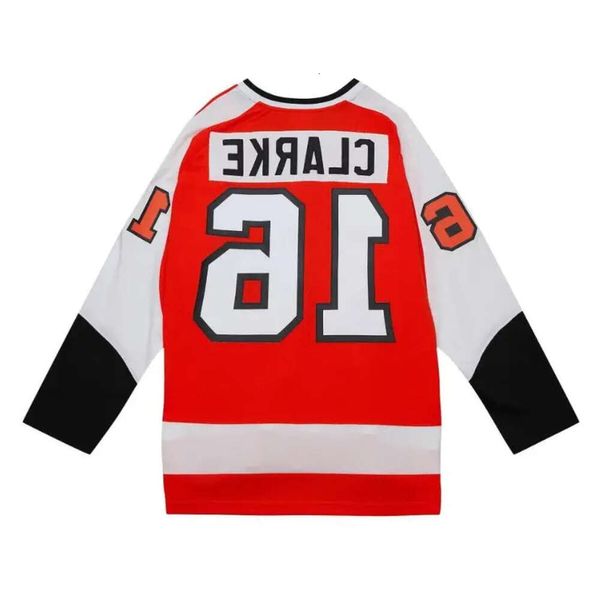 Bobby Clarke dikişli hokey forması Mitchell Ness 1974-75 Erkek Kadın Gençlik S-3XL Retro Jers 88