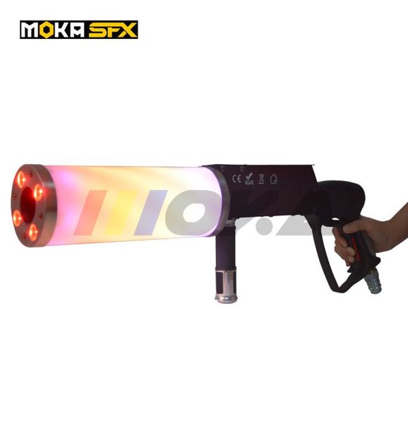 Enviado da espanha portátil led co2 arma efeito de palco crio led máquina jato co2 pistola co2 dj arma mangueira gás5808015