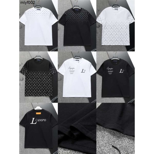 Designer-Herren-T-Shirt aus reiner Baumwolle, Damen-Pullover mit Rundhalsausschnitt, Marke, mehrere Stile, Sommer, Freizeit, atmungsaktiv, Brustdruck, Buchstabe, kurze Ärmel, groß, M-xxxl