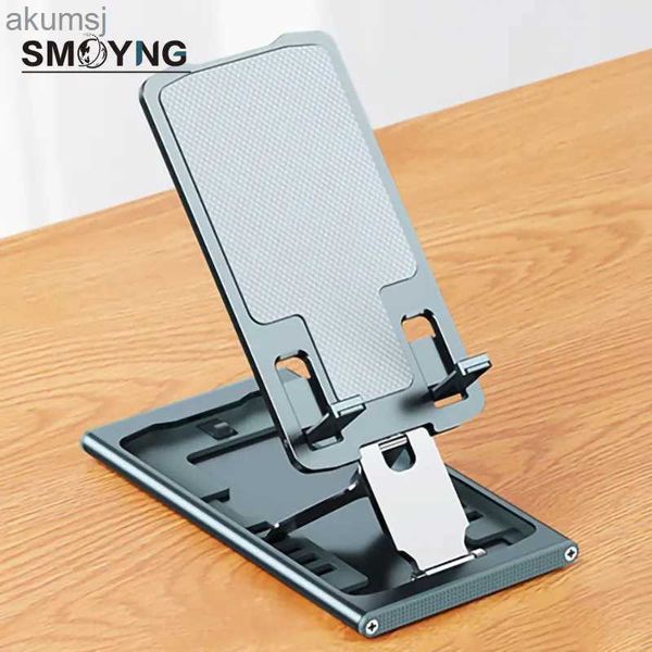 Tablet PC Stand Smoyng Alüminyum Alaşım Masaüstü Tablet Telefon Stand Tutucu Katlanabilir Taşınabilir Destek Pro 12.9 YQ240125