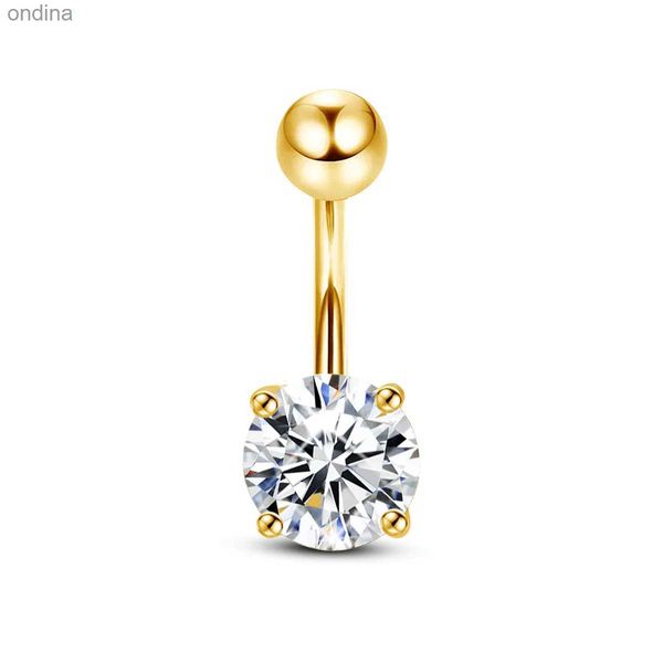 Anelli per bottoni a campana per ombelico Szjinao 100% argento 925 2ct Moissanite Anelli per piercing all'ombelico sexy per ombelico Gioielli per il corpo di lusso per le donne con certificato Top YQ240125