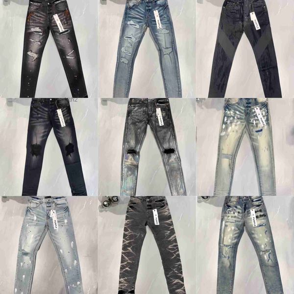 Lila Jeans Hosen Herren Designer Jean Männer Schwarze Hosen High-End-Qualität Gerade Design Retro Streetwear Casual Jogginghose Designer Jogger Hose 68IY