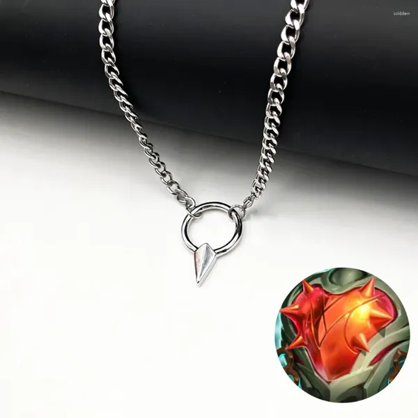 Anhänger Halsketten Spiel Heartsteel Cosplay Halskette Unisex Metall Punk Paar Retro Karneval Party Schmuck Zubehör Geschenk