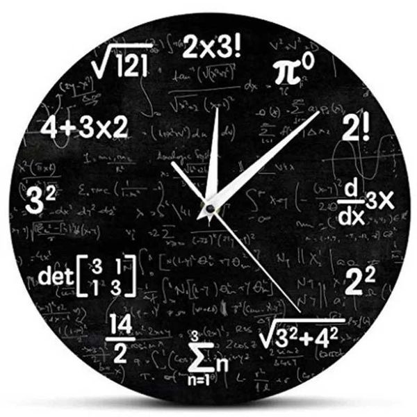 Orologi da parete Formule di 9 Orologio da parete matematica Equazioni matematiche Orologio Decorazione Regali Orologio da parete Orologio da parete Decorazione soggiorno