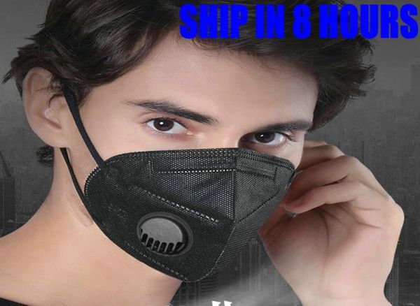 Maske K95 Mask Factory Supply 95 Filter Schwarz Aktivkohle Atemschutzventil 6-lagige Designer-Gesichtsmaske 958682613