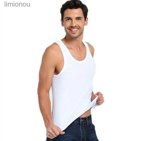 Canotte da uomo Vendita CALDA Canotte casual da uomo Canotte estive Bodybuilding Gilet senza maniche Colletto quadrato Moda T-shirt da uomo Gilet da allenamento Outlet di fabbricaL240124