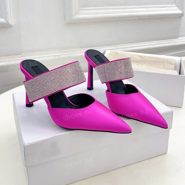 Damen-Pantoffeln, 90 mm, dünne High Heels, Strass-Bling-Party-Schuhe mit hohen Absätzen für Stil, Sommer und Frühling, multifunktionale Designer-Sandalen, Dinner-Party-Schuhe