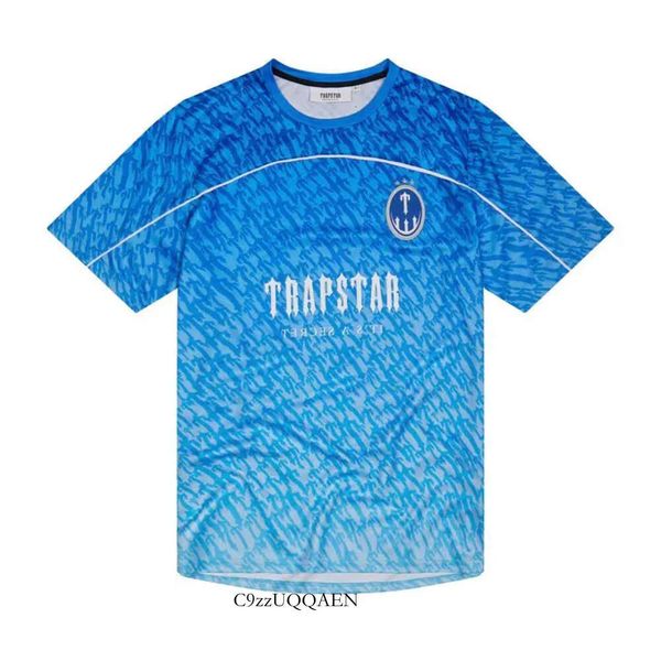 Trapstar T-Shirts Limited New London Erkekler T-Shirt Kısa Kollu Unisex Mavi Gömlek Erkekler Moda Tee Üstleri Erkek Tişörtleri 797