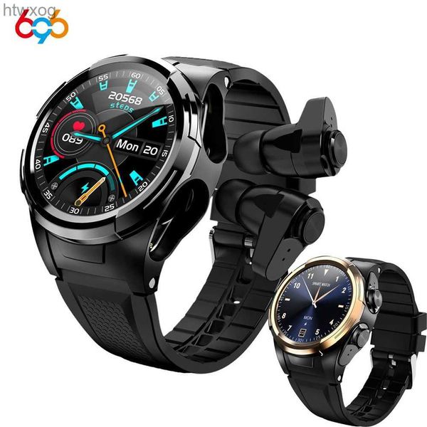 Smart Watches 696 Smart Watch Männer Blue Tooth Kopfhörer Herzfrequenz Full Touch Screen Schlaf Monitor Kamera Sport Smartwatch Smart S201 Armband YQ240125