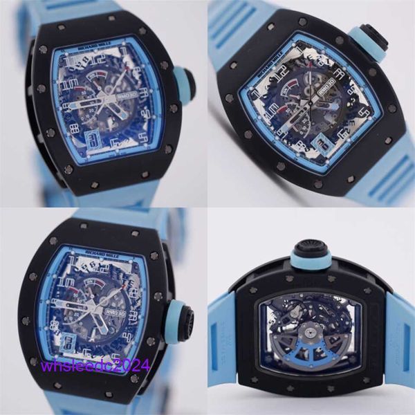 Richardmiles RM030 RESPOSTA OS MECÂNICOS AUTOMÁTICOS RM CRONOGRAFIO RM ARGENTINO AZUL BLACK CARCOLO HOLO