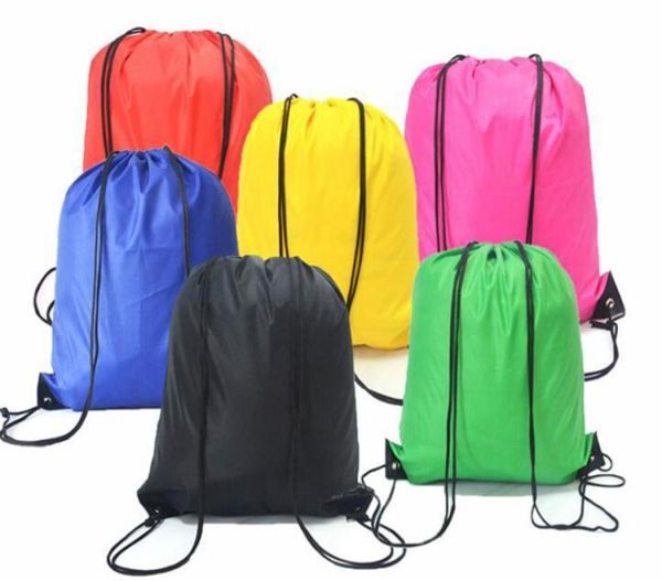 Crianças saco de cordão roupas sapatos sacos escola esporte ginásio pe dança mochilas náilon mochila5068483