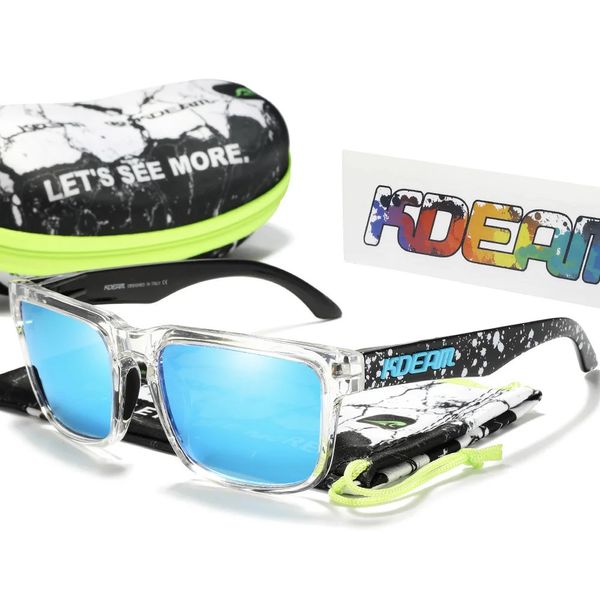 Поляризованные солнцезащитные очки в квадратной оправе HD UV400 Солнцезащитные очки 30 цветов Зеркальные линзы для занятий спортом на открытом воздухе Спортивные очки для езды на велосипеде Ken Block 240125