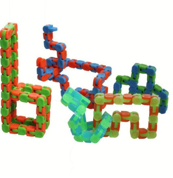 Wacky Tracks Snake Snap and Click Giocattoli sensoriali 24 nodi Puzzle Ansia Sollievo dallo stress ADHD Educativo Bambini Adulti La festa mantiene le dita occupate H226054787117