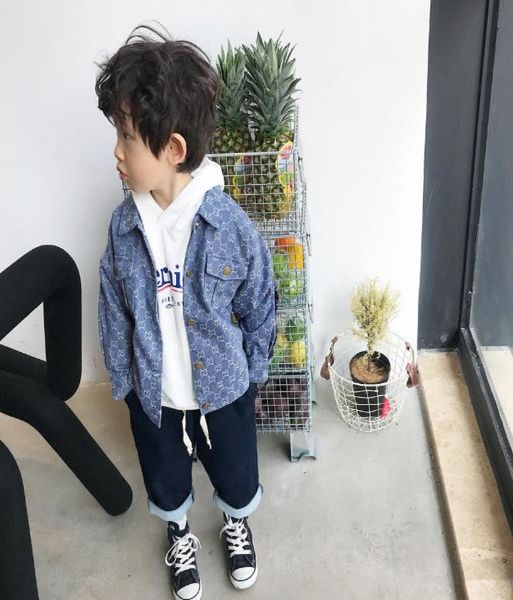 Neue kinder039s frühling Herbst Jungen jacken Mode Mädchen cowboy jacke Baby Kleidung Kinder Clothing1631219