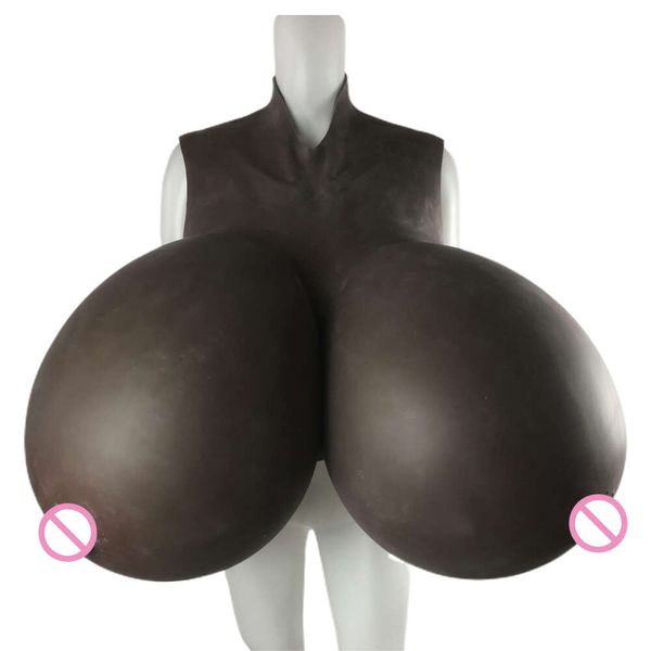 Acessórios de fantasia Preto Plus Size Z Cup Algodão Super Big Boobs Enorme Peito Realista Peito de Silicone Artificial para Homens para Mulher Seios Grandes Cosplay