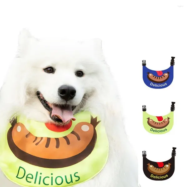 Cão vestuário pet cães saliva toalha deliciosa salsicha padrão bandana babadores à prova dwaterproof água engraçado pogal adereços presente para gatos