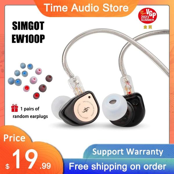 Наушники Simgot EW100P 10 мм DualCavity Dynamic Driver LCP Мембрана наушники Crystal Fidelity Sound наушники для аудиофилов-музыкантов