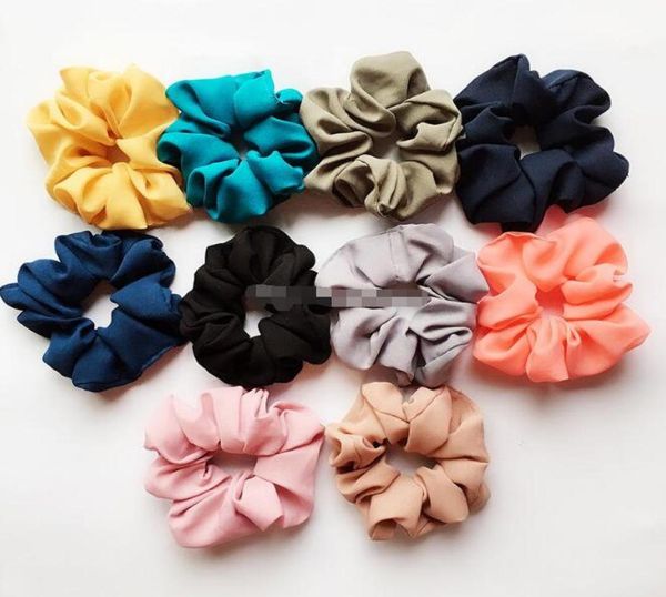 117 Styles Lady Girl Hair Scrunchy Ring Elastic Hair Bands Pure Color Leopard Plaid Dickdarm Sports Dance Scrunchie Hairban5787109