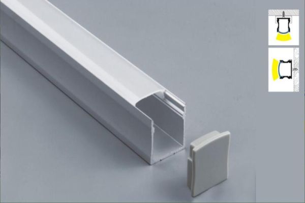 Canale per apparecchio in alluminio sotto il bancone Kit luce per armadio in alluminio per striscia LED profilo opale quadrato7069872