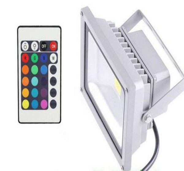20 W RGB-LED-Flutlicht für den Außenbereich, wasserdicht, IP65, Flutlicht, 20 Watt, Hochleistungs-Beleuchtungsreflektor, 16 Farben wechselnde Lampe mit Con6055727