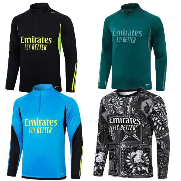 NOVITÀ 22 23 2024 Maglia da tuta Arsen Maglia da calcio da uomo 22 24 Mezza tirata Maglia da calcio a maniche lunghe Maglia da allenamento Gunners Survêtement Foot Chandal Jogging Top