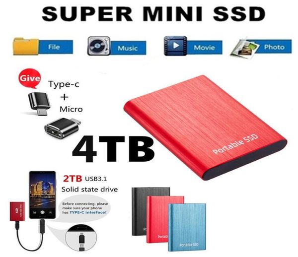Computerkabel-Anschlüsse HDD 4 TB 500 GB 1 TB 2 TB Externes Solid-State-Laufwerk Speichergerät Mobile FestplatteComputer7995380