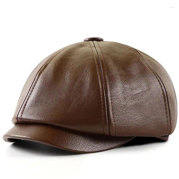 Berets 2024 Herbst Papa Sboy Hut Männliche Freizeit Baskenmütze Mann Outoors Ausgestattet Ivy Cap Frau Mode Maler 55-60 cm