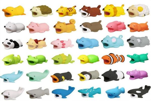 Cable Bite 36styles Tierbiss Kabelschutz Zubehör Spielzeug Kabelbisse Hund Schwein Elefant Axolotl für iPhone Smartphone Charg2457844