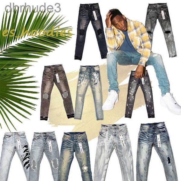 Lila Jeans Designer Männer Frauen Mann Amirs Slim Fit Denim Brief Drucken Hosen Luxus Urlaub Outdoor Herren Streetwear Große Größe Hosen VTOQ