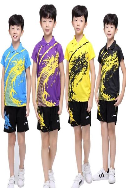 Los niños usan camiseta Sweetiequotgress Estilo dragón chino exótico Tenis de mesa Jersey ropa de pareja corta a juego está disponible 8319282