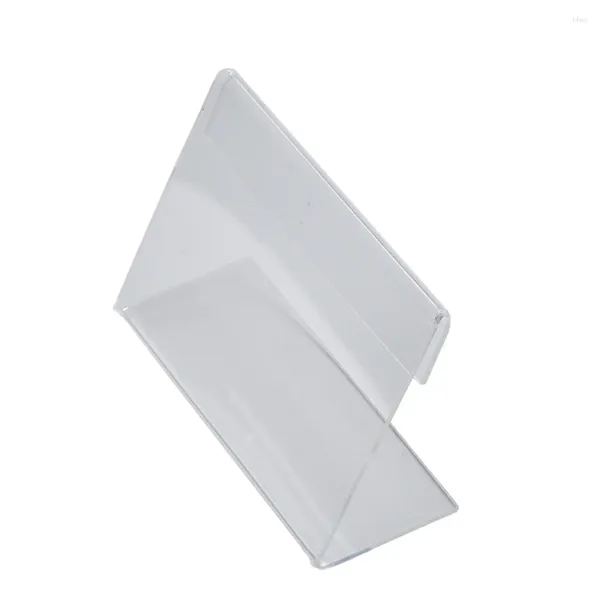 Cornici 20 pz Acrilico Trasparente Segno Espositore Prezzo Biglietto da visita Etichetta Menu Carta Stand Supporto 20X5x7,5 cm