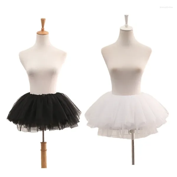 Indumenti da notte da donna, sottoveste in tulle vintage, anni '50, per adulti, danza classica, gonna a palloncino tinta unita