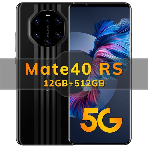 Smart Phone transfrontaliero di nuovo arrivo Mate40rs Telefono cellulare Commercio estero 5G Telefono cellulare Android Prezzo basso Consegna spot Lazada