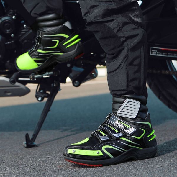 Nuevas botas de motocicleta, zapatos de Motocross, suela exterior de goma, altos niveles de amortiguación y transpirabilidad para entrenamiento de equitación deportiva, carreras