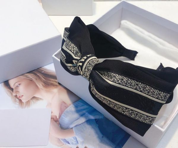 Luxo arco headbands arco carta faixas de cabelo bandanas para mulheres alta qualidade designer bandana headwraps presente dropship