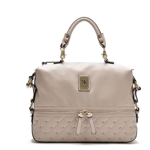 2016 moda kardashian koleksiyon markası siyah zincir kadın çanta omuz çantası büyük kapasite kk çanta totes messenger çantası shopp232g