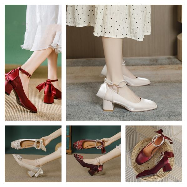 Og original vermelho botas femininas sobre a bota designer de salto alto senhora sexy-toe estilo bota tornozelo curto mulher sapatos de luxo 36-40