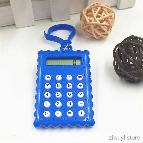 Calculadoras mini portátil chaveiro calculadora bonito biscoitos estilo ultra-fino botão bateria criativa doces cor calculadora para a escola criança