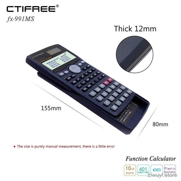 Taschenrechner FX-991 MS, elektronisch, digital, multifunktional, geeignet für Mittelschüler, 401 Funktionen, wissenschaftlicher Taschenrechner 991MS