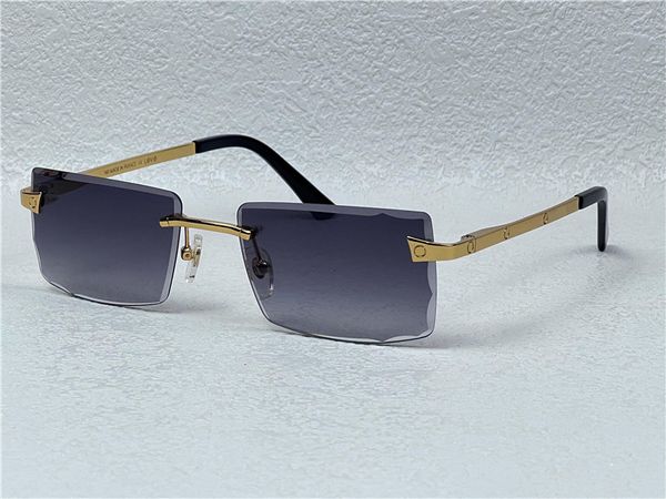 Güneş Gözlüğü Vintage 0167 Erkekler ve Kadınlar Tasarım Çüreksiz Kare Şekli Retro Gözlükler Zarif Kesilmiş Lens UV 400 Koruyucu Gözlük